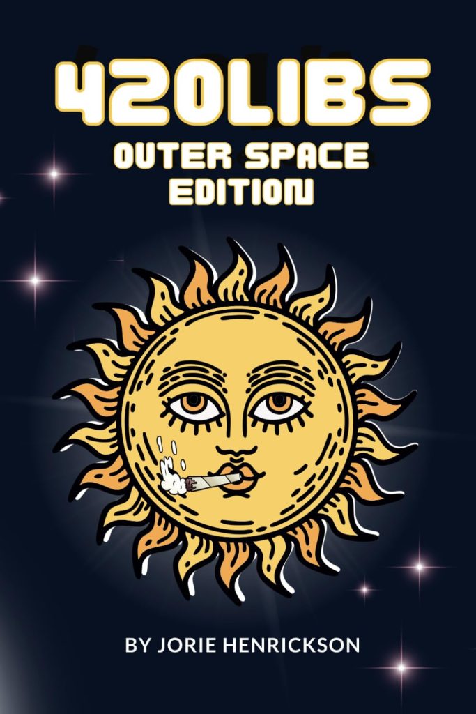 Cover of "420Libs Outer Space Edition" with sun smoking a joint